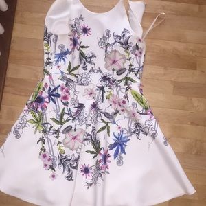 Passion flower Ted Baker skater dress & belt